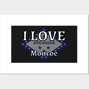 I LOVE Monroe | Arkensas County Posters and Art